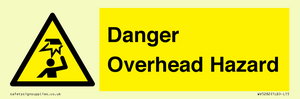 Danger Overhead Hazard